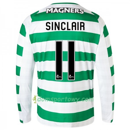 Koszulka Celtic FC Sinclair 11 Domowe Koszulki Piłkarskie 2018-2019 Długi Rękaw
